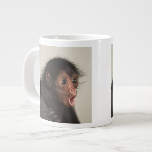 Taza De Café Grande Mono araña de cara roja Ateles paniscus) (Izquierda)