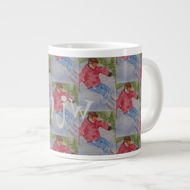 TAZA DE CAFÉ GRANDE MONOGRAM DOWNHILL SKIER (Derecha)