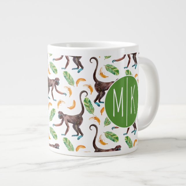 Taza De Café Grande Monos dulces que hacen juegos malabares el (Derecha)