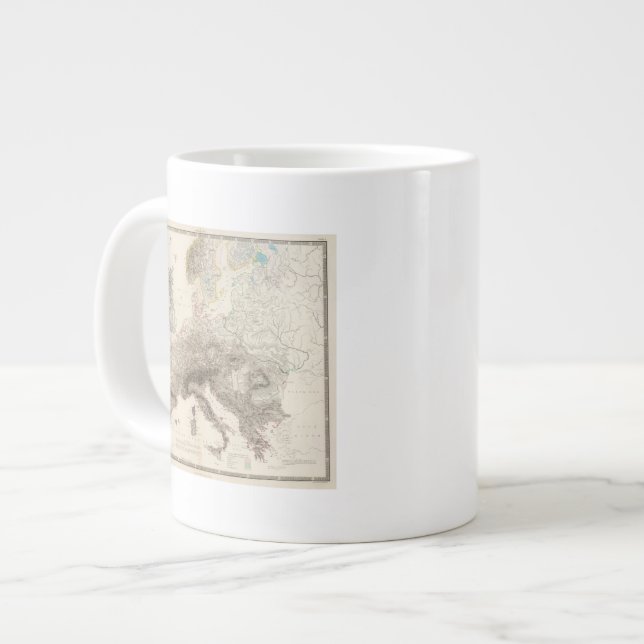 Taza De Café Grande Montañas de Europa (Izquierda)
