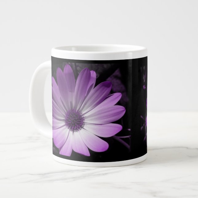 Taza De Café Grande Morado de margarita (Izquierda)