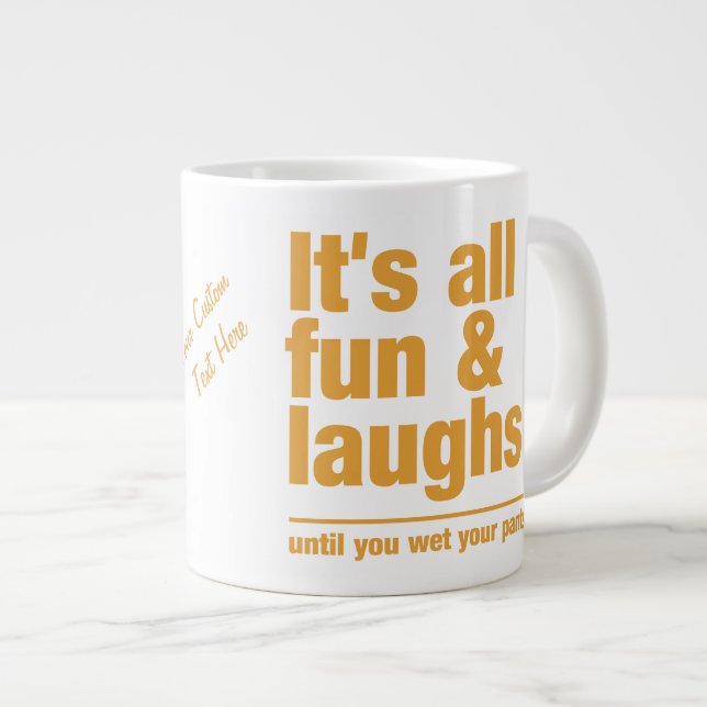 Taza De Café Grande Muertes de personalizados de DIVERSIÓN y LAUGHS (Derecha)