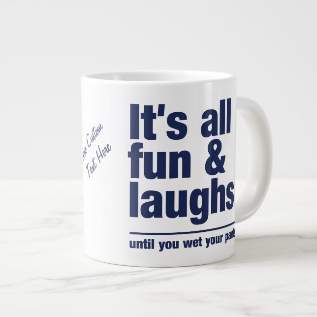Taza De Café Grande Muertes de personalizados de DIVERSIÓN y LAUGHS (Derecha)