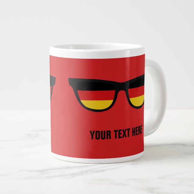 Taza De Café Grande Muertes personalizados alemanas Shades (Derecha)