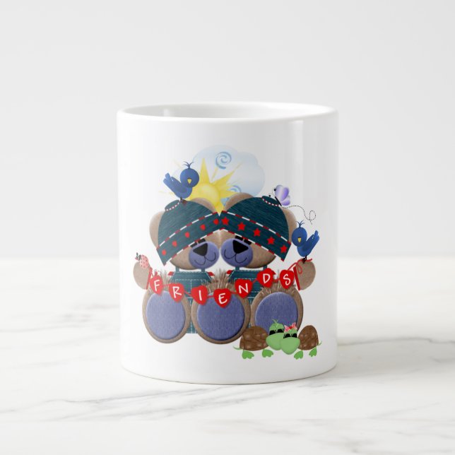 Taza De Café Grande Mug de animaciones de amigos (Frente)