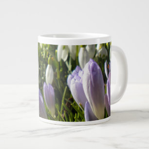 Taza De Café Grande Mug de especialidad de Crocus de primavera