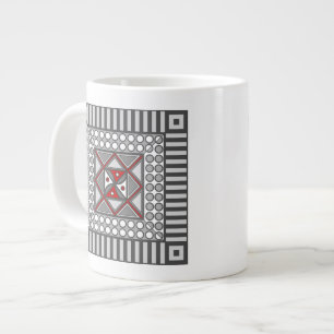 Taza De Café Grande Mug de especialidad geométrica alternativa