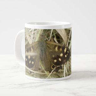 Taza De Café Grande Mug de mariposa de madera escamada