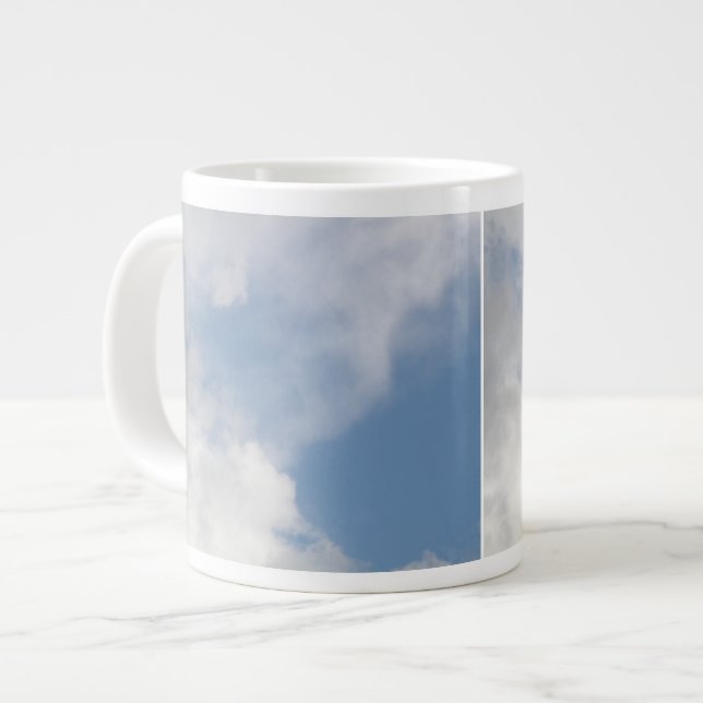 Taza De Café Grande Mug. de nubes esponjosas (Izquierda)