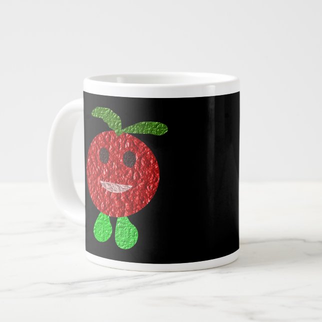 Taza De Café Grande Mug de tomate feliz (Izquierda)