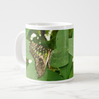 Taza De Café Grande Mugre de mariposa verde tropical irlandesa