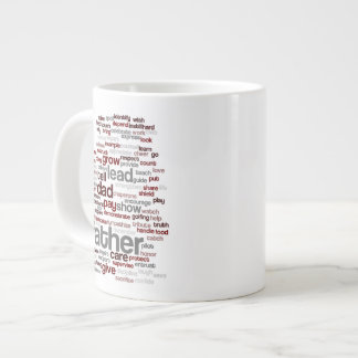 Taza De Café Grande Mugre de palabras en la nube del padre