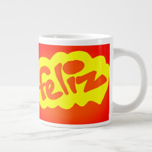 Taza De Café Grande mugre feliz