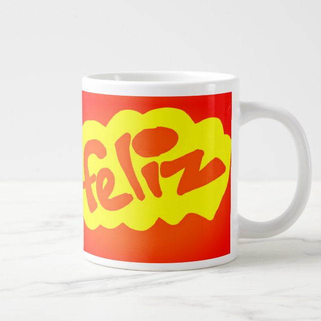 Taza De Café Grande mugre feliz (Derecha)