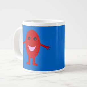 Taza De Café Grande Mugre feliz de la uva roja