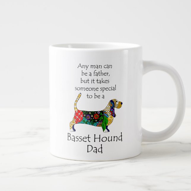 Taza De Café Grande Mugre Jumbo De Bastset Dad (Derecha)