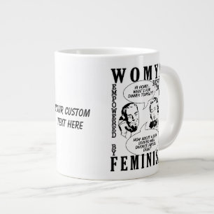 Taza De Café Grande Mugs retro feministas de humor
