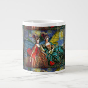 Taza De Café Grande Mujer Mariposa Caprichosa Géminis Gótica Clásica