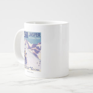 Taza De Café Grande Mujer que presenta el poster abierto de las