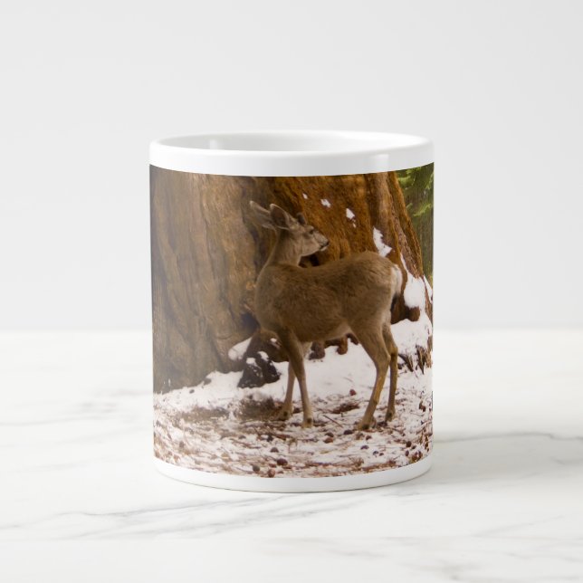 Taza De Café Grande Mule Deer (Frente)