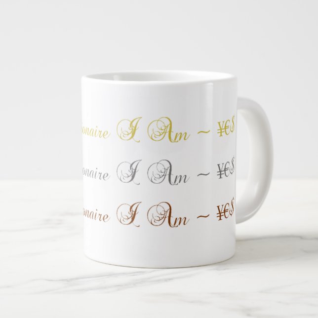 Taza De Café Grande multimillonario del ~ de ¥€$ SOY el ~ ¥€$ (Derecha)