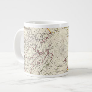 Taza De Café Grande Mundo, proj gnomónico V Polo Norte 45 N Lat