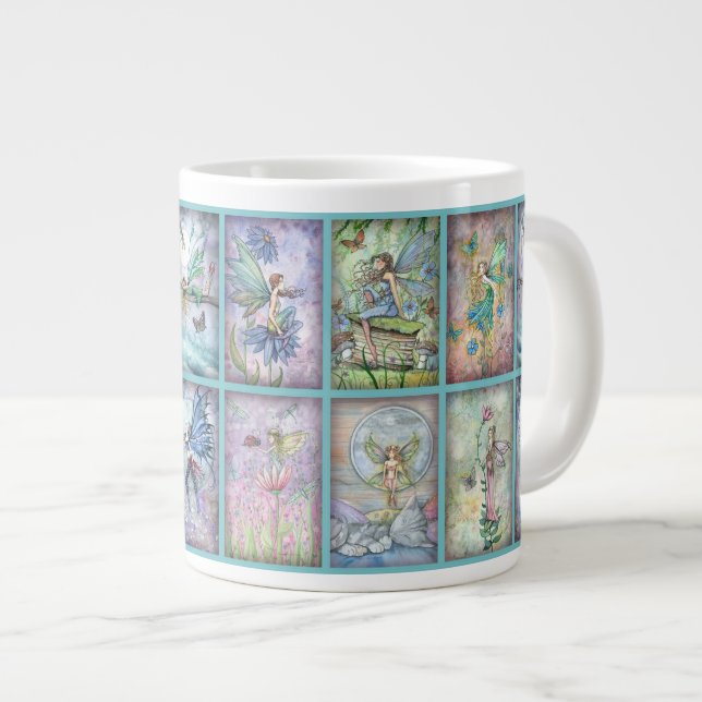 Taza De Café Grande Muñeca Jumbo de muchas hadas (Derecha)