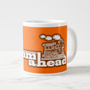 Taza De Café Grande Naranja de vapor de entrada de tren jumbo mug espe