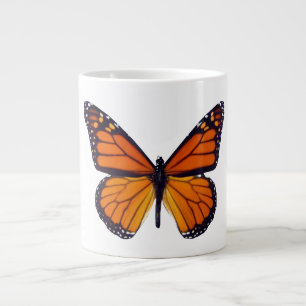 Taza De Café Grande Naranja mariposa Jumbo Mug