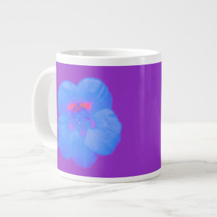 Taza De Café Grande Nasturtium Bright Blue Mug