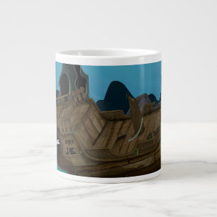 Taza De Café Grande Naufragio bajo el agua