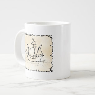 Taza De Café Grande Nave de pirata