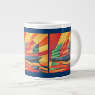Taza De Café Grande Navegar fuera del barco basura