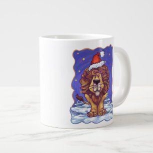 Taza De Café Grande Navidad del León