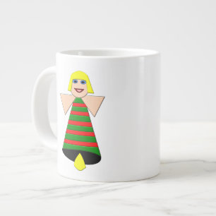 Taza De Café Grande Navidades Angel Bell Mug