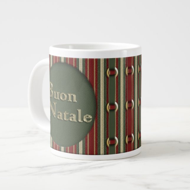 Taza De Café Grande Navidades Bolón de café italiano Buon Natale (Izquierda)