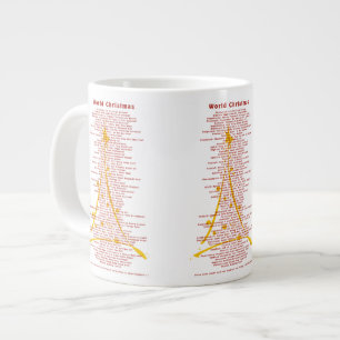 Taza De Café Grande Navidades mundiales / diferentes idiomas