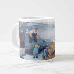 Taza De Café Grande Nieve en la granja