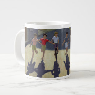 Taza De Café Grande Niños que corren Lesbos 1999