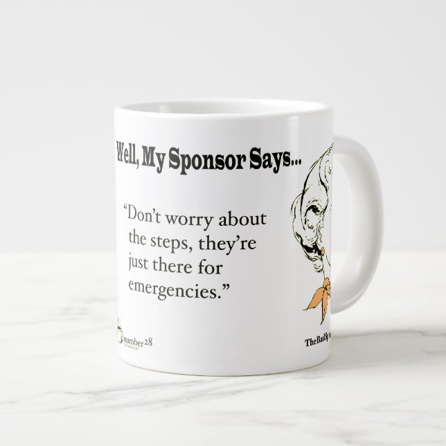 Taza De Café Grande No se preocupe de los pasos. (Derecha)