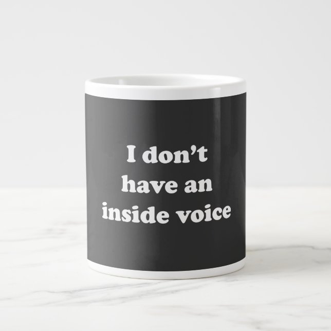 Taza De Café Grande No tengo una voz interior (Frente)