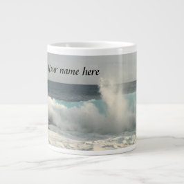 Taza De Café Grande Nombre personalizado Hawai Jumbo Café Mug