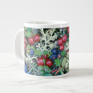 Taza De Café Grande Norteamérica, EE. UU., Alaska, paisaje, bayas