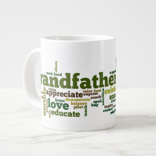 Taza De Café Grande Nube de abuelo de la palabra