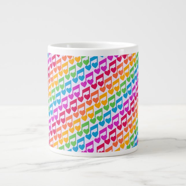 Taza De Café Grande Nuevas e impresionantes notas arcoiris (Frente)