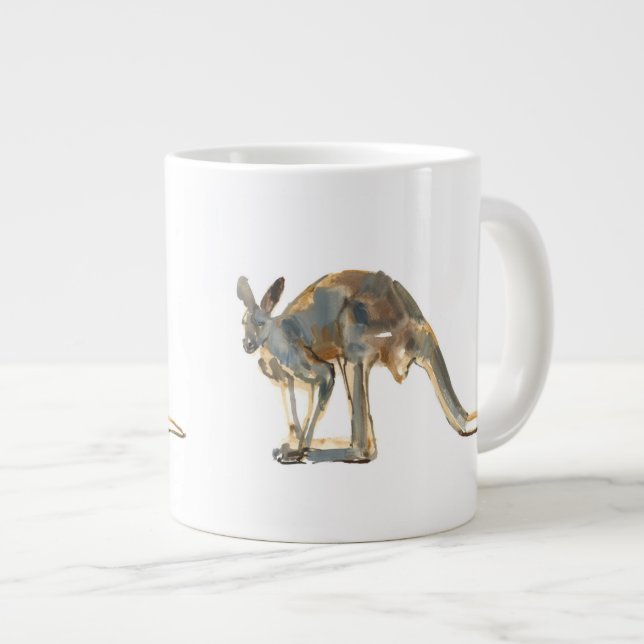 Taza De Café Grande Ocre sacado el polvo (Derecha)