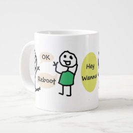Taza De Café Grande OK Reboot & Go Away Jumbo Mug de RoseWrites
