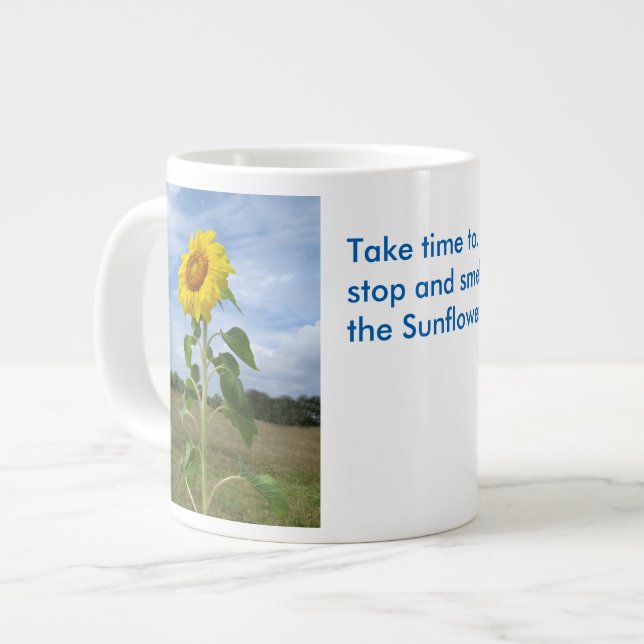Taza De Café Grande Olor de girasoles flor Spiegeland (Izquierda)