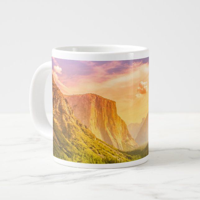 Taza De Café Grande Opinión del túnel del parque nacional de Yosemite (Izquierda)