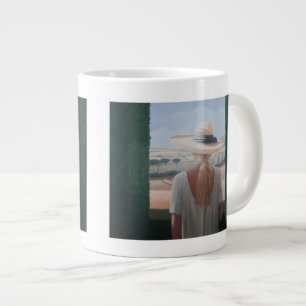Taza De Café Grande Opinión trasera Toscana 2012 del chica